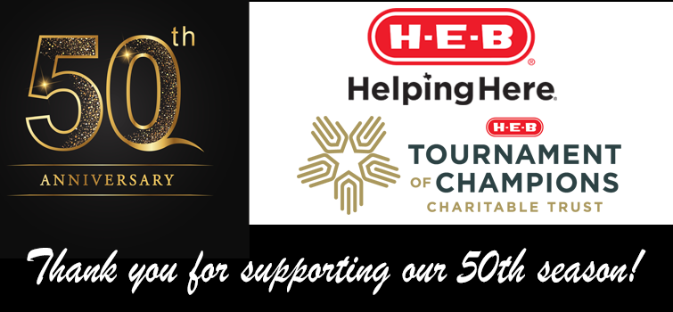 Thank you to HEB Helping Here and HEB Tournament of Champions for their support